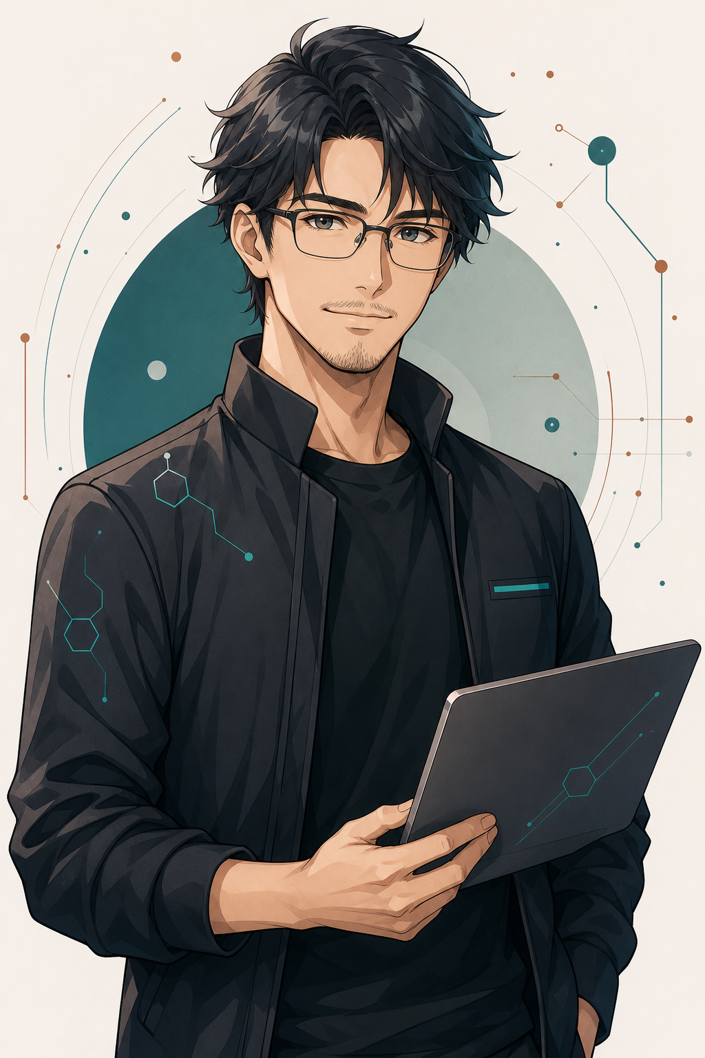 Codexをイメージした男性AI社員のキャラクター